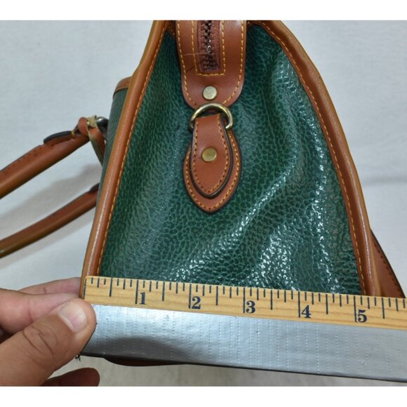 Dooney & Bourke VTG Classic Satchel Small Bag Purse Forest Green No Strap -Flaws - Picture 15 of 15